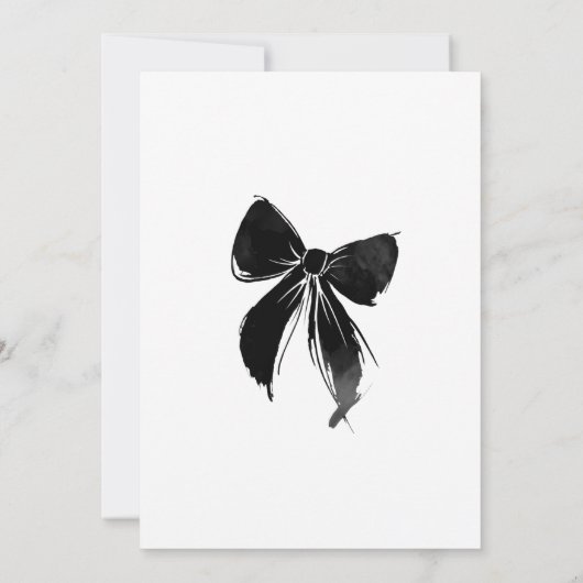 Fourteen black ribbon 14th birthday teens einladung (Rückseite)