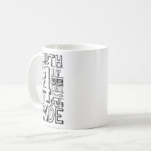 Fourth 4th Grade Typography Back To School  Kaffeetasse (Vorderseite Links)