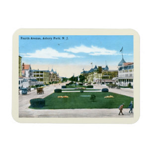 Fourth Ave., Asbury Park NJ im Vintage-Stil Magnet