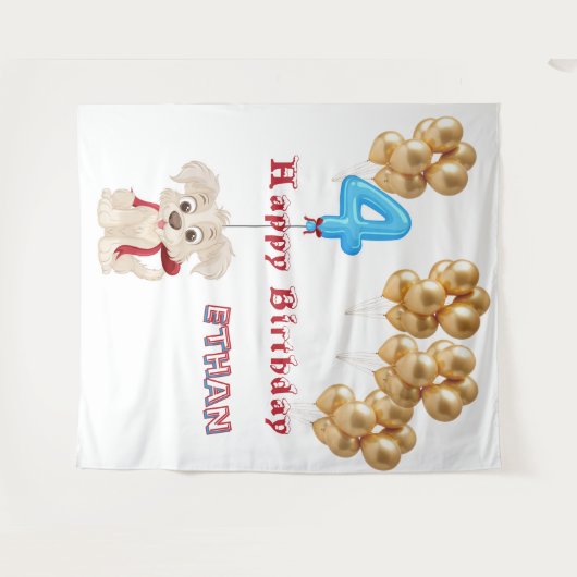 Fourth Birthday  Wandteppich (Vorderseite (Horizontal))