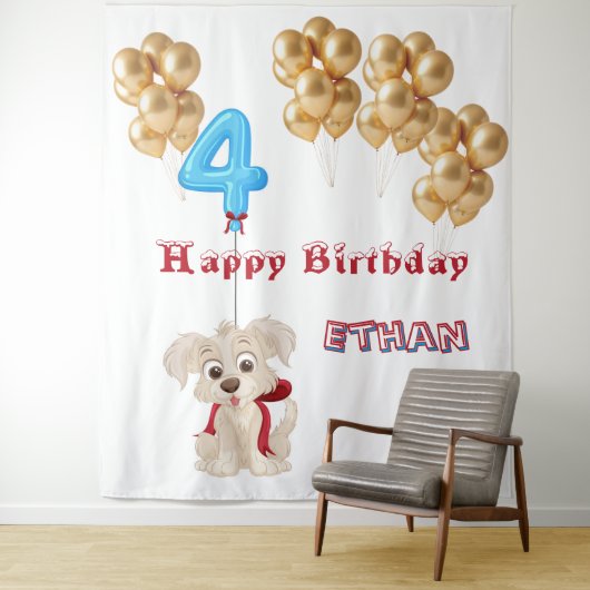 Fourth Birthday  Wandteppich (Beispiel)