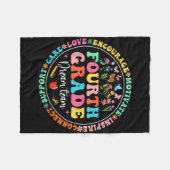 Fourth Grade Dream Team Back To School Teacher Lov Fleecedecke (Vorderseite (Horizontal))