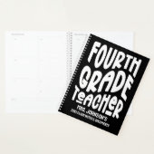 Fourth Grade Teacher Minimalist Text Design Planer (Anzeige)