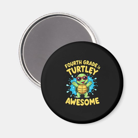 Fourth Grade Turtle-y Awesome First Day of Fourth Magnet (Vorderseite/Rückseite)