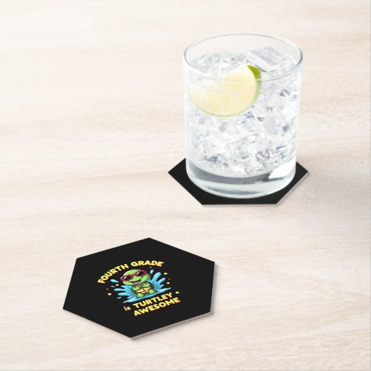 Fourth Grade Turtle-y Awesome First Day of Fourth  Untersetzer (Vor Ort)