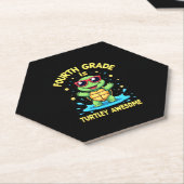 Fourth Grade Turtle-y Awesome First Day of Fourth Untersetzer (angewinkelt)