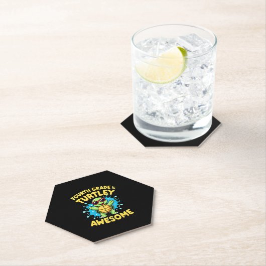 Fourth Grade Turtle-y Awesome First Day of Fourth Untersetzer (Vor Ort)