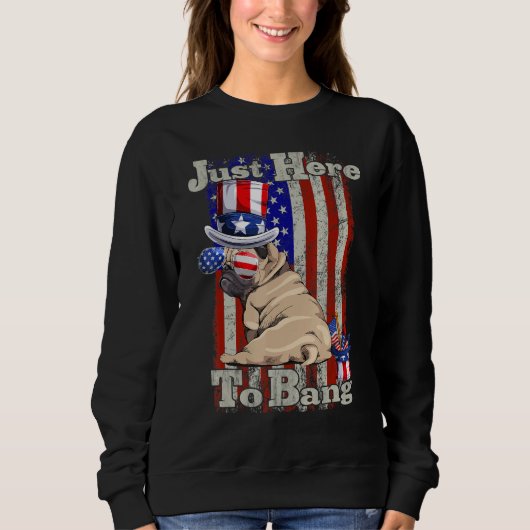 Fourth Of July 4th Of July I'm Just Here To Bang 1 Sweatshirt (Vorderseite)