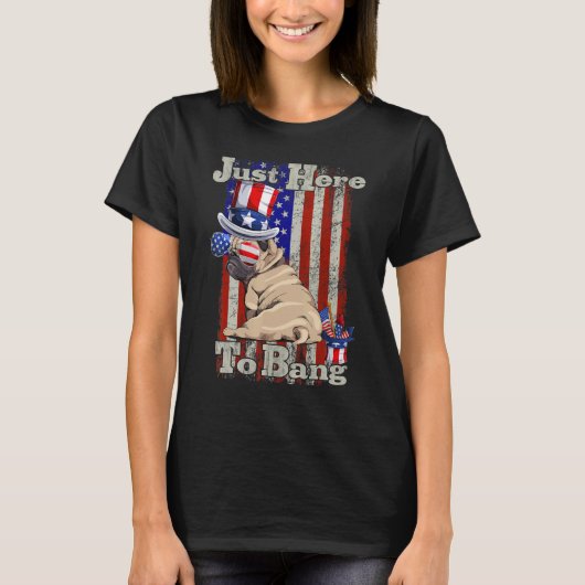 Fourth Of July 4th Of July I'm Just Here To Bang 1 T-Shirt (Vorderseite)