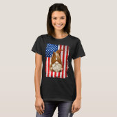 Fourth Of July Gnome Graphic Patriotic Horse Ameri T-Shirt (Vorne ganz)