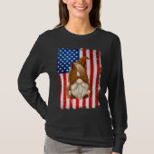 Fourth Of July Gnome Graphic Patriotic Horse Ameri T-Shirt (Vorderseite)