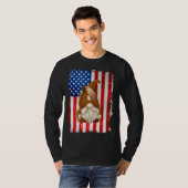 Fourth Of July Gnome Graphic Patriotic Horse Ameri T-Shirt (Vorne ganz)