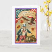Fourth of July greetings Karte (Gelbe Blume)