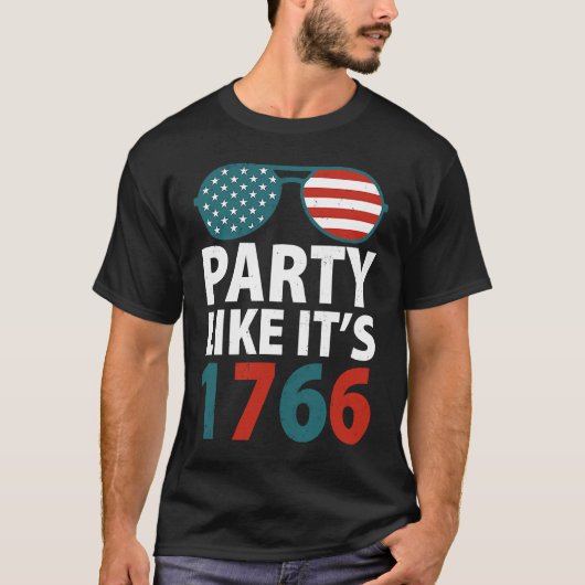 Fourth Of July Party Like It Is 1776 Independece D T-Shirt (Vorderseite)