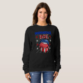 Fourth Of July Us Flag Lips Independence Bae 4th O Sweatshirt (Vorne ganz)