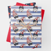 Fourth Of July Wrapping Paper Flat Sheet Set of 3 Geschenkpapier Set (Beispiel)