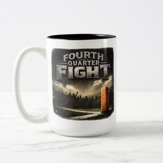 Fourth Quarter Fight Zweifarbige Tasse (Links)