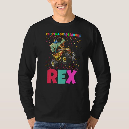 Fourthagradesaurus Rex Rex Vierter Grad T-Shirt (Vorderseite)