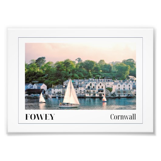 Fowey, Cornwall Fotodruck (Vorne)