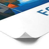 Fowey Cornwall Travel Print Poster (Ecke)