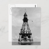 Fowey Rocks Lighthouse Postkarte (Vorne/Hinten)