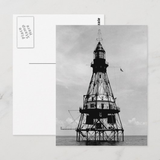 Fowey Rocks Lighthouse Postkarte (Vorne/Hinten)