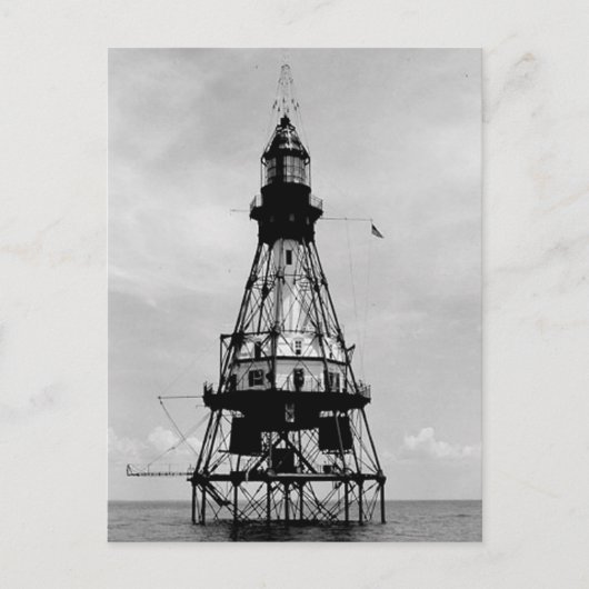Fowey Rocks Lighthouse Postkarte (Vorderseite)
