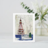 Fowey Rocks Postkarte (Stehend Vorderseite)