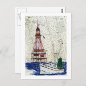 Fowey Rocks Postkarte (Vorne/Hinten)