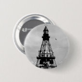 Fowey schaukelt Leuchtturm Button (Vorne & Hinten)