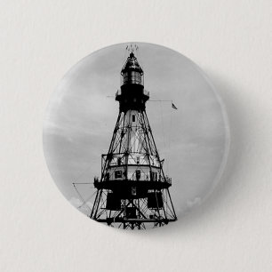 Fowey schaukelt Leuchtturm Button