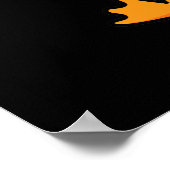 Fowl Ball Funny Sports Puck Dark BG Poster (Ecke)