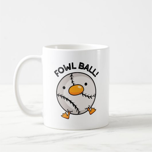 Fowl Ball Funny Sports Puff Kaffeetasse (Links)