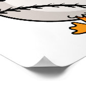 Fowl Ball Funny Sports Puff Poster (Ecke)