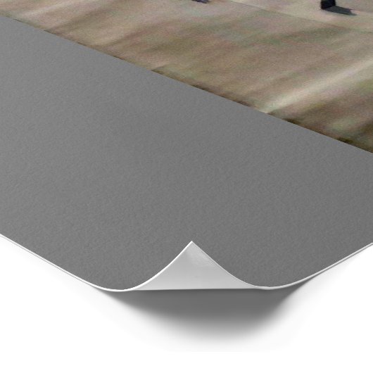 Fowl in Snow, Watanabe Seitei Poster (Ecke)