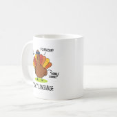 Fowl Language Funny Turkey Pub Kaffeetasse (Vorderseite Links)