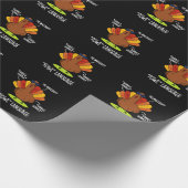 Fowl Language Funny Turkey Puck Dark BG Geschenkpapier (Ecke)