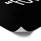 Fowl Language Funny Turkey Puck Dark BG Poster (Ecke)