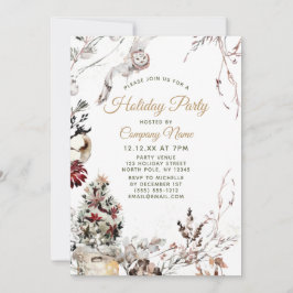 Fowl Owl Firmenweihnachtsfest Party Einladung