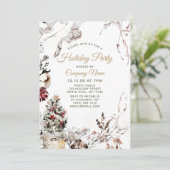 Fowl Owl Firmenweihnachtsfest Party Einladung (Stehend Vorderseite)