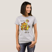 Fowl Play Cartoon Gold Türkei T Shirt (Vorne ganz)