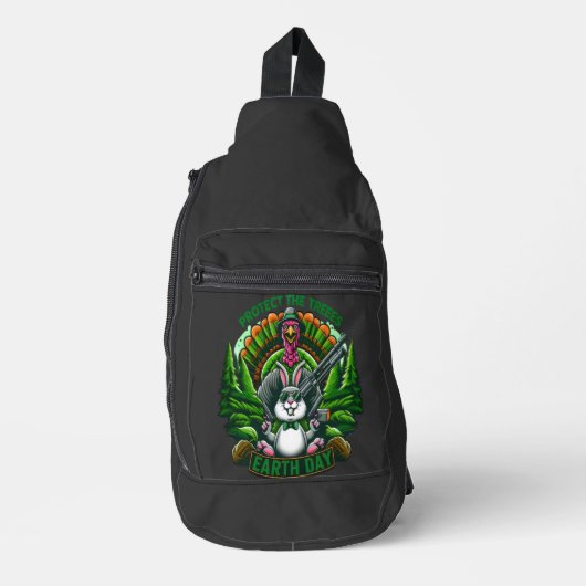 Fowl Vs: Pelz: Featherstellung Crossbody Bag (Vorderseite)