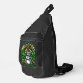 Fowl Vs: Pelz: Featherstellung Crossbody Bag (Rechte Ecke)