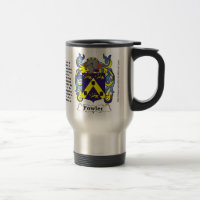Fowler-Familienwappen auf einer Reise-Tasse