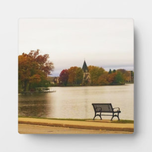 Fowler Lake im Herbst, WI Fotoplatte