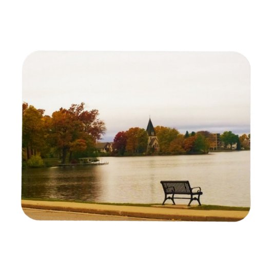 Fowler Lake im Herbst, WI Magnet (Horizontal)