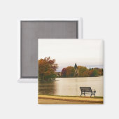 Fowler Lake im Herbst, WI Magnet (Vorderseite/Rückseite)