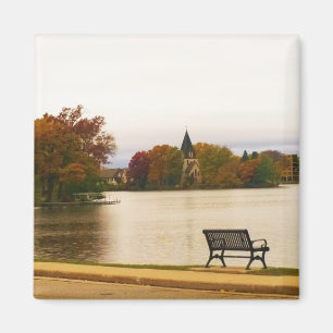 Fowler Lake im Herbst, WI Magnet