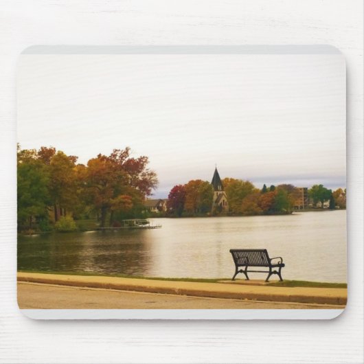 Fowler Lake im Herbst, WI Mousepad (Vorne)