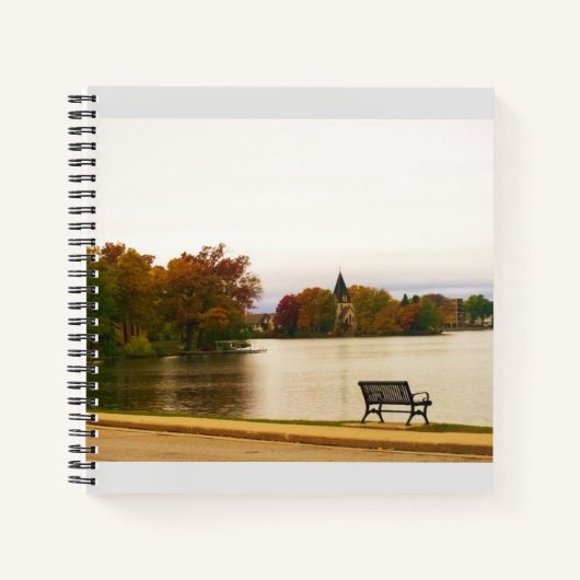 Fowler Lake im Herbst, WI Notizblock (Vorderseite)